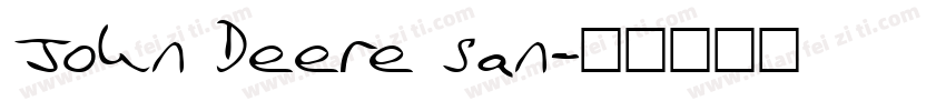 John Deere san字体转换